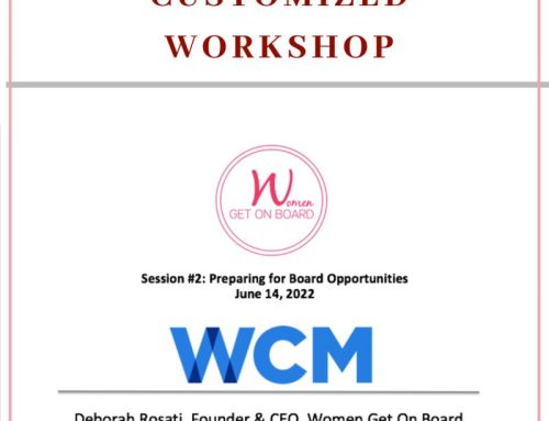 Preparing for Board Opportunities – WCM