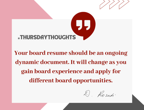 Continually Update Your Board Resume
