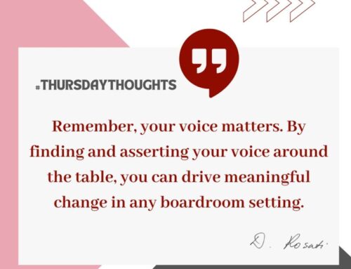 Finding and Asserting Your Voice in the Boardroom