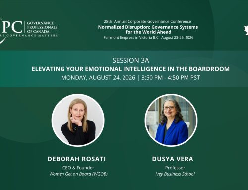 28th Annual Corporate Governance Conference | Governance Professionals of Canada (GPC)